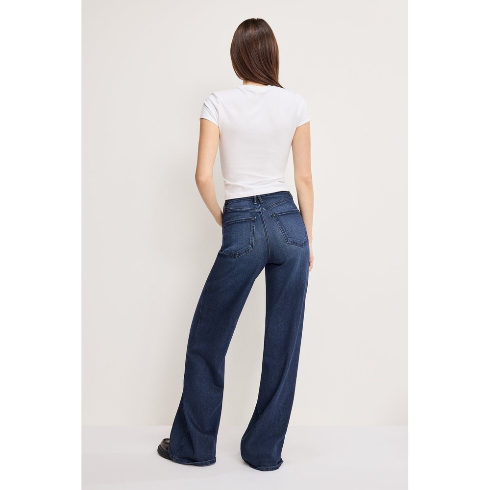 Good American Good Skate High Rise Loose Leg Jeans Indigo 10/30 34 Inseam New - Picture 2 of 10